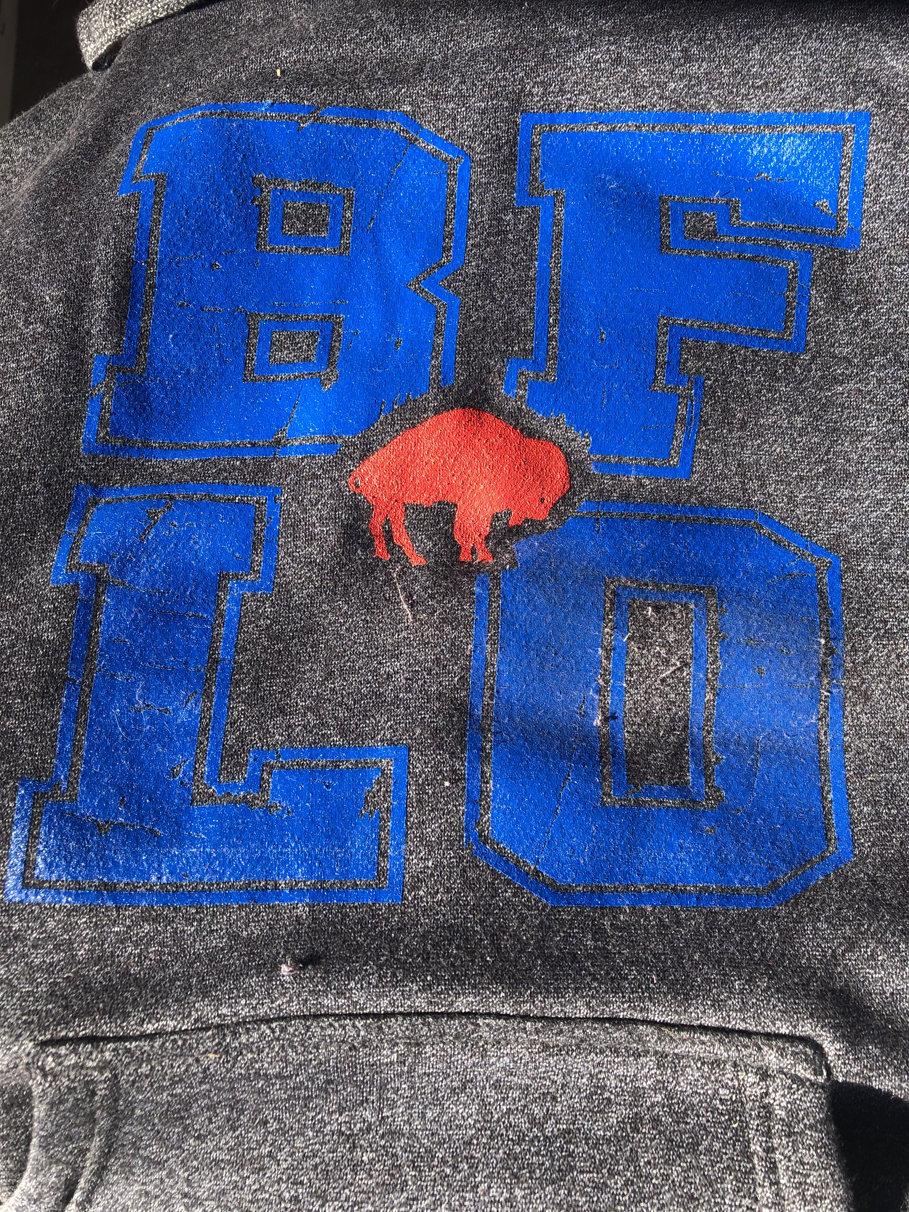 Screen printed Buffalo design
